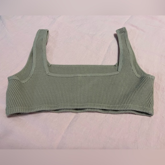 ANTHROPOLOGIE ONIA WAFFLE KNIT TAUPE BRALETTE - Picture 6 of 9